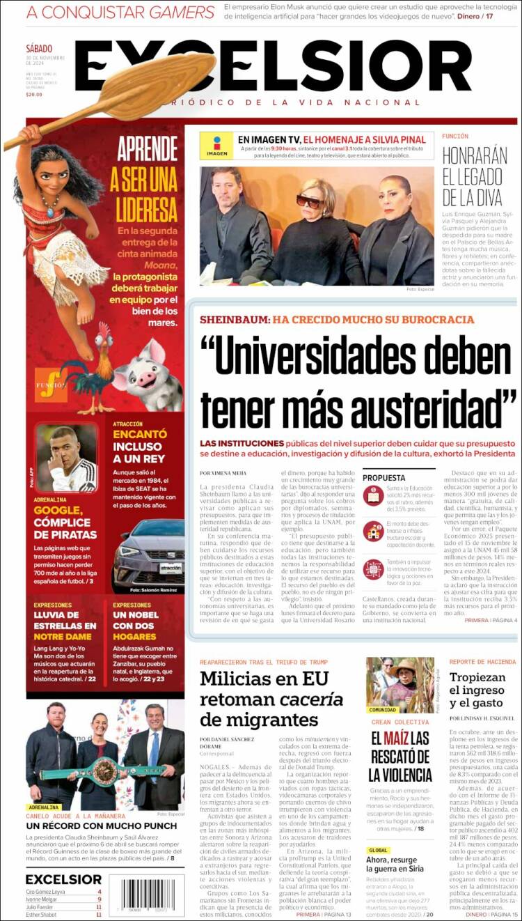 Portada de Excelsior (Mexico)