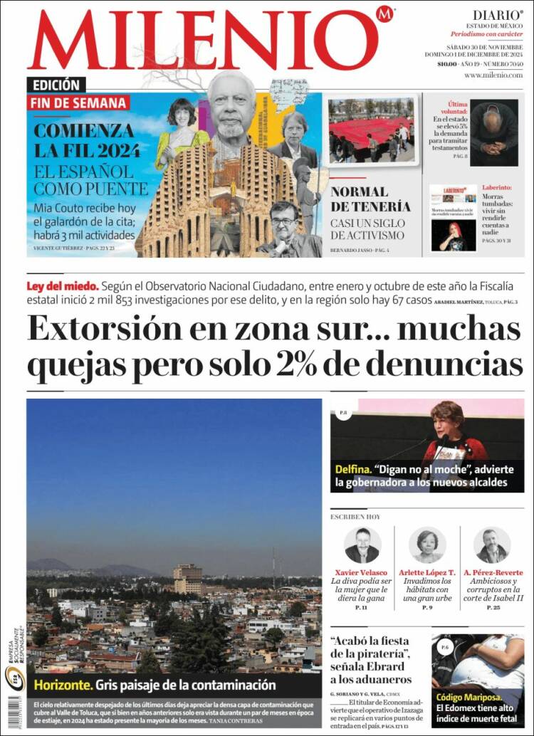 Portada de Milenio - Estado de México (Mexico)