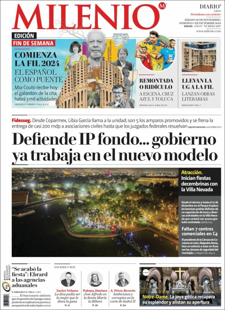 Portada de Milenio de León (Mexico)