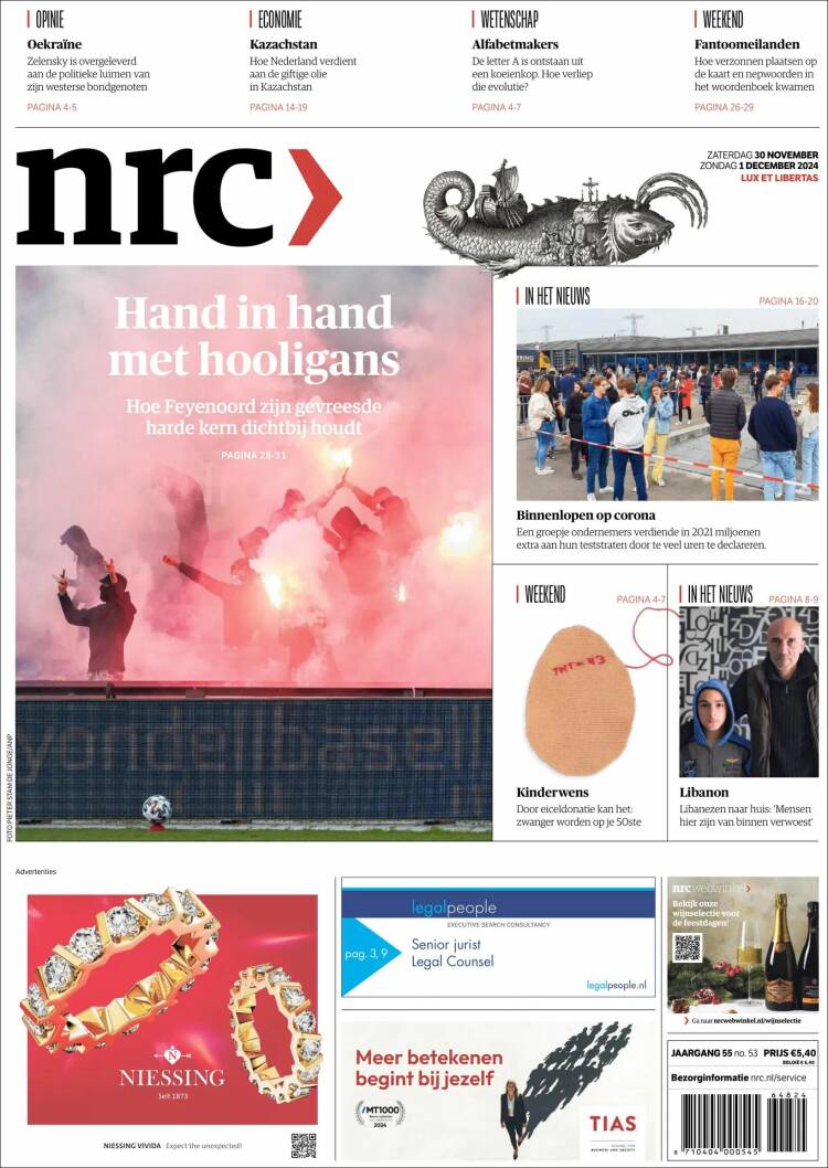 Portada de NRC Handelsblad (Netherlands)