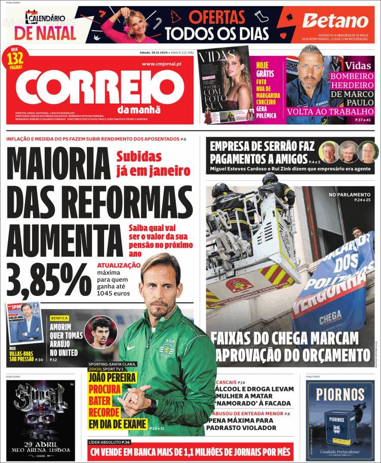 Portada de Correio da Manhã (Portugal)