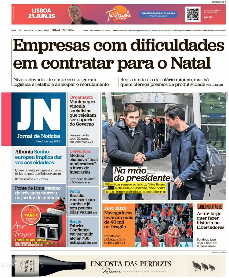 Portada de Jornal de Notícias (Portugal)