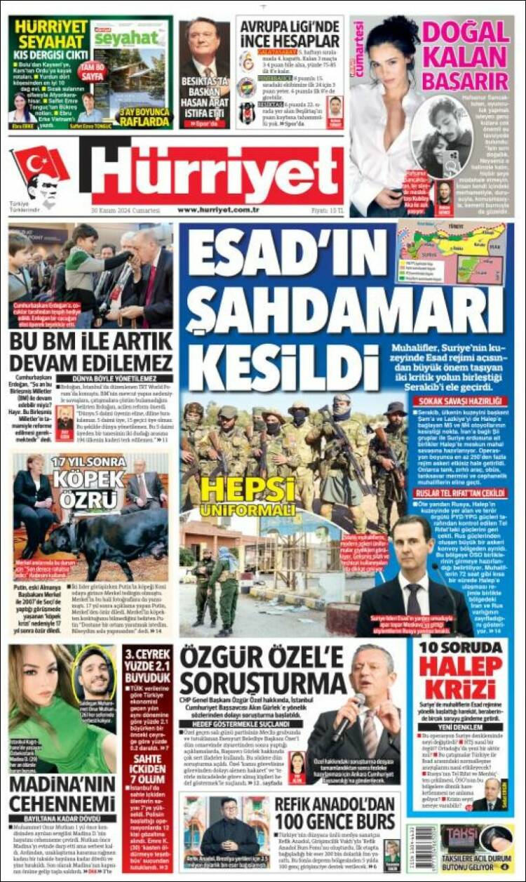 Portada de Hürriyet (Turkey)
