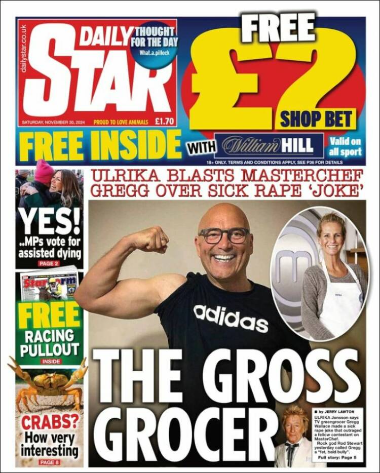 Portada de Daily Star (United Kingdom)