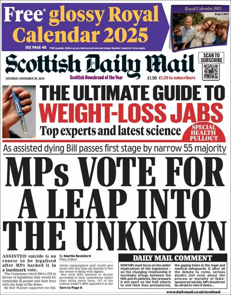 Portada de Scottish Daily Mail (United Kingdom)