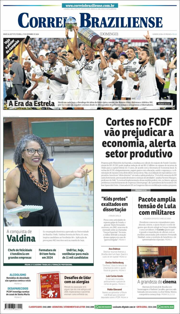 Portada de Correio Braziliense (Brasil)