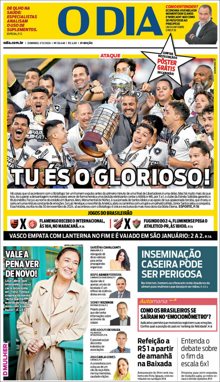 Portada de O Dia (Brasil)