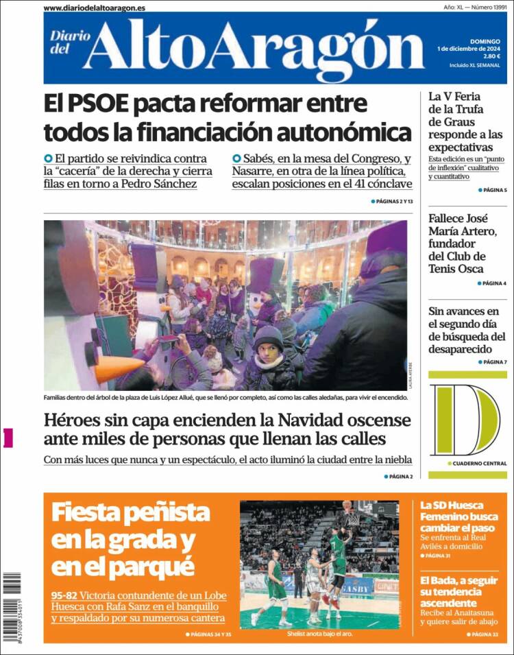 Portada de Diario del AltoAragón (España)