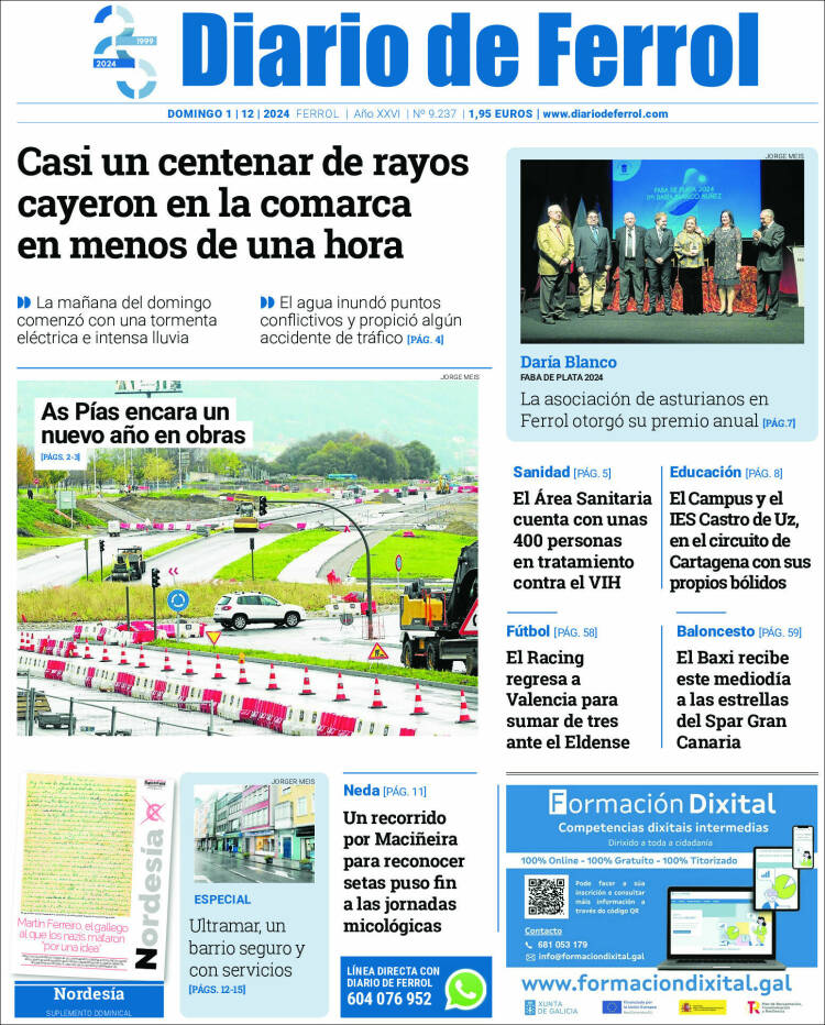 Portada de Diario de Ferrol (España)