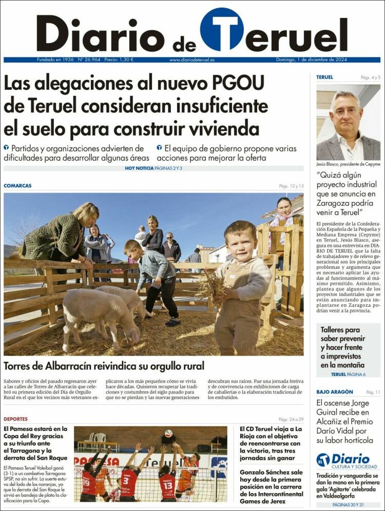 Portada de Diario de Teruel (España)