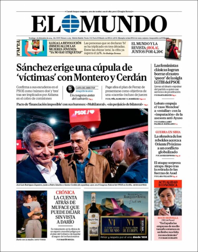 Portada de El Mundo (España)