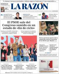 Portada de La Razón (España)