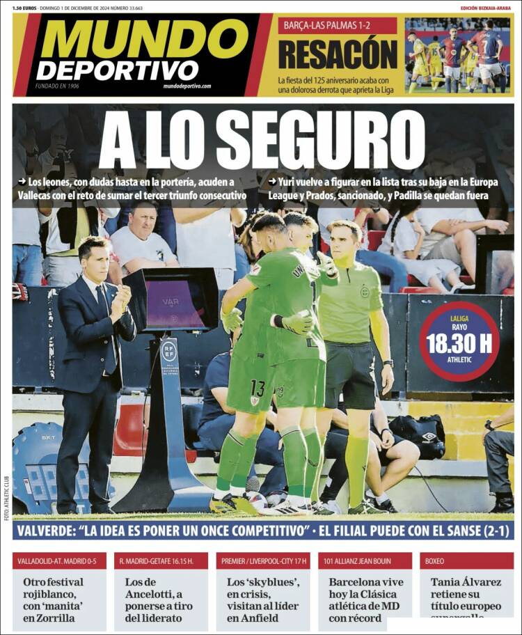 Portada de Mundo Deportivo Bizkaia (España)