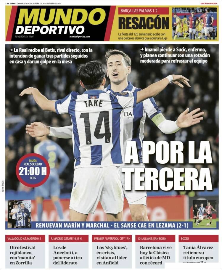 Portada de Mundo Deportivo Gipuzkoa (España)