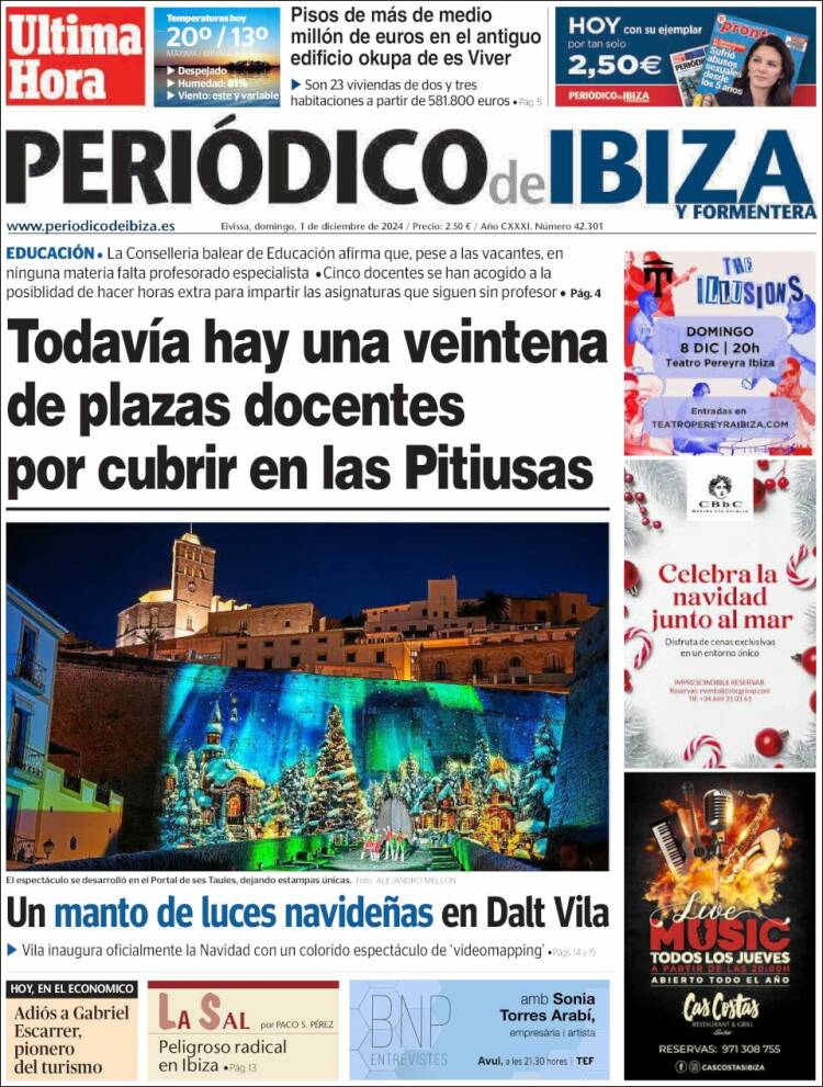 Portada de Periódico de Ibiza (España)