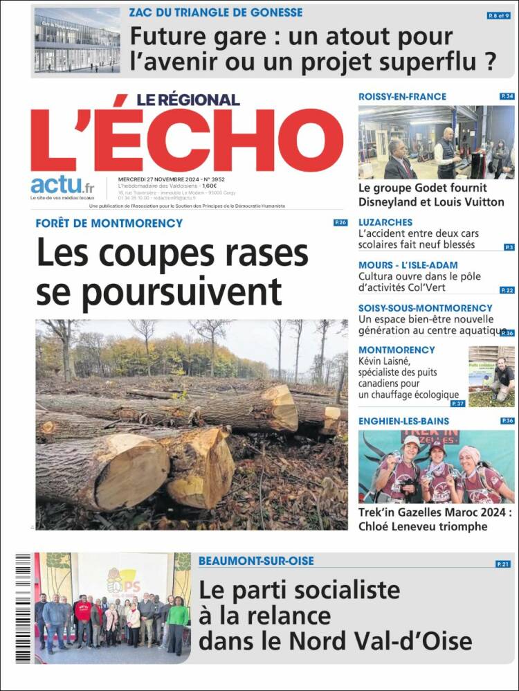 Portada de L'Echo de la Haute-Vienne (Francia)