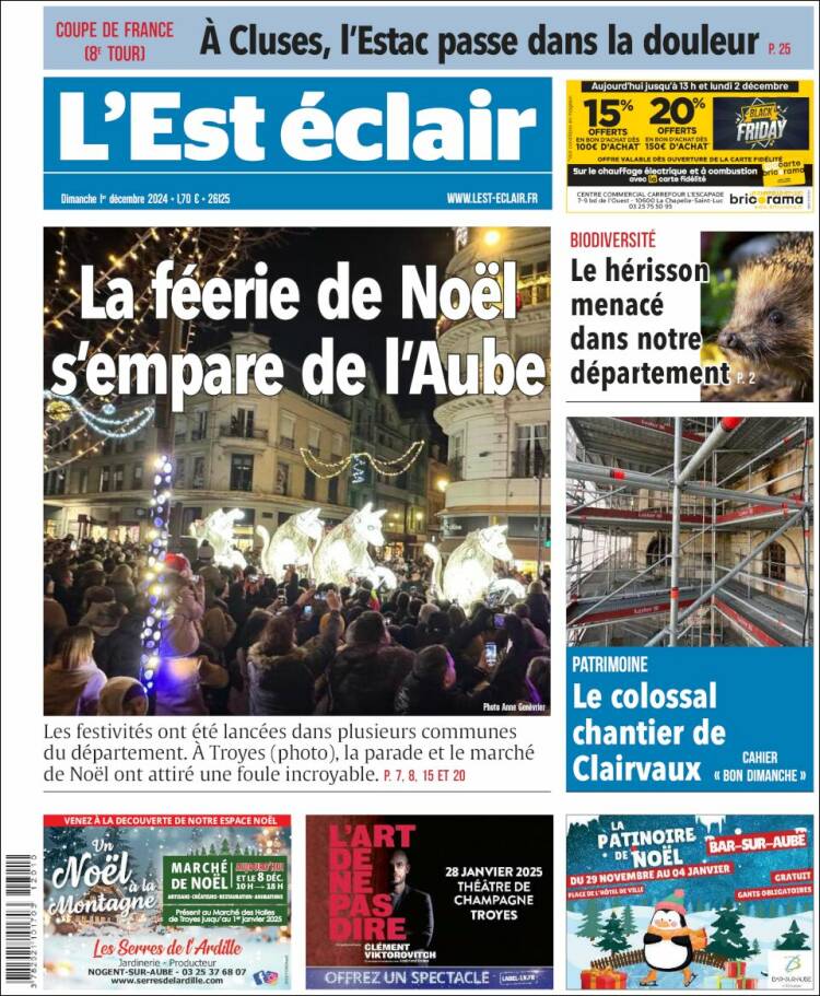 Portada de L'Est Eclair (Francia)