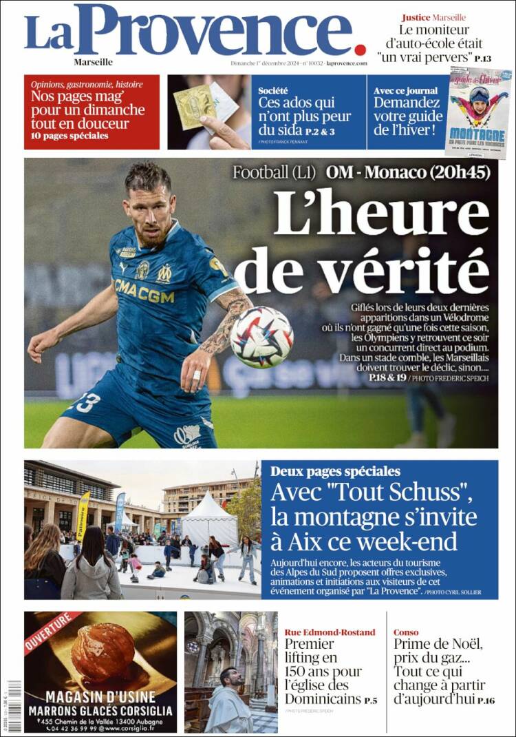 Portada de La Provence (Francia)