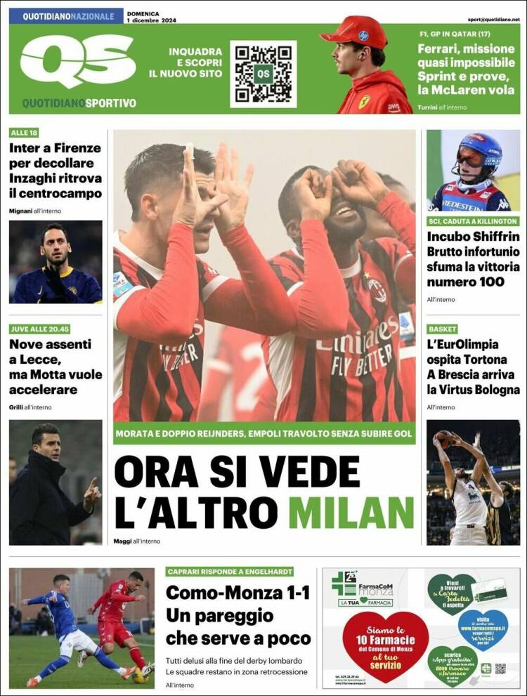 Portada de Quotidiano Sportivo (Italia)
