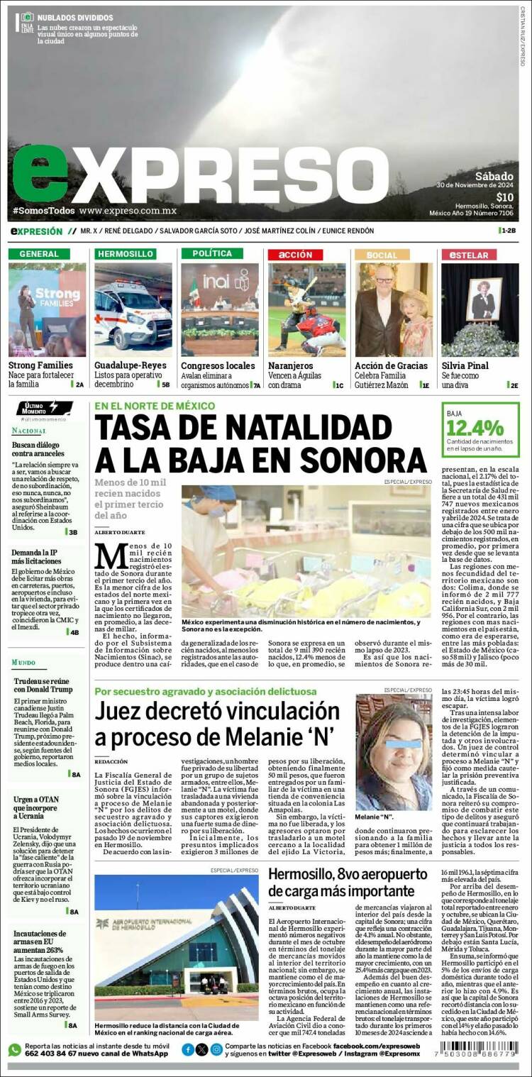 Portada de Expreso (México)