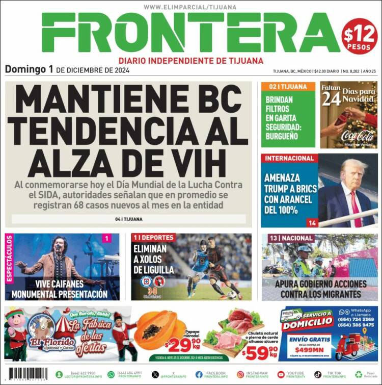 Portada de Frontera (México)