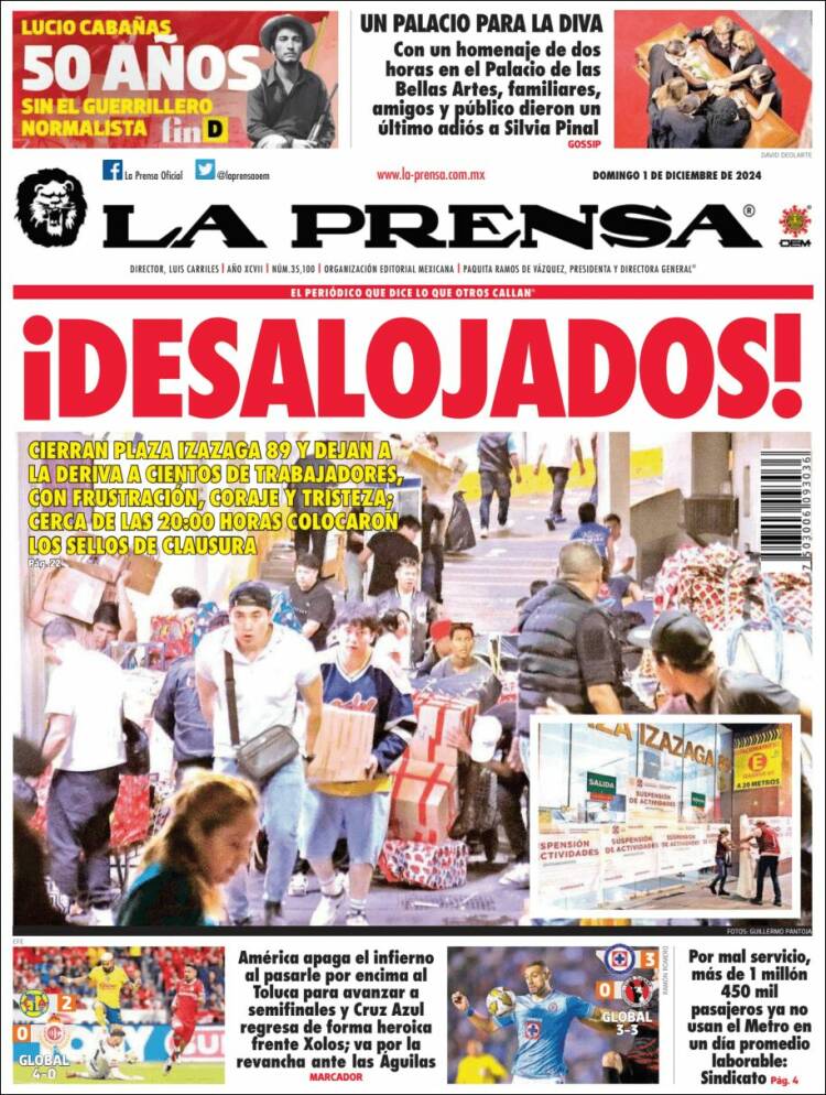 Portada de La Prensa (México)
