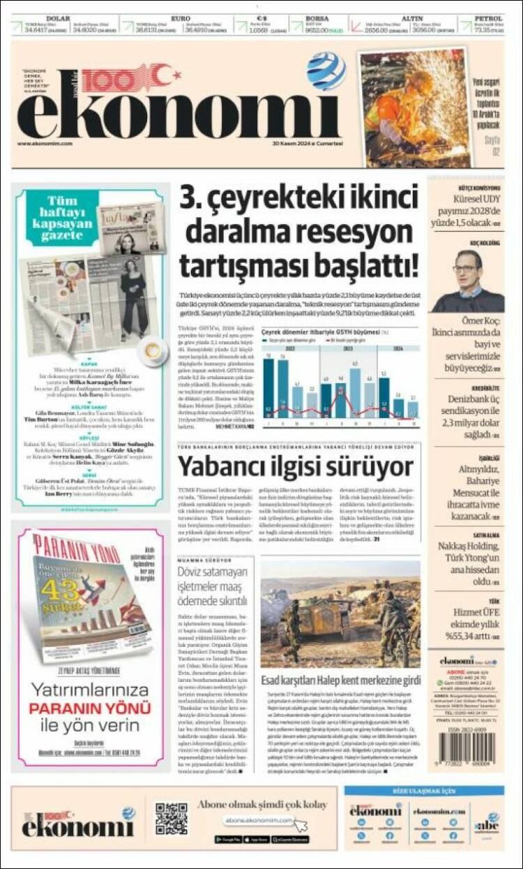 Portada de Dünya (Turqu&iacute;a)