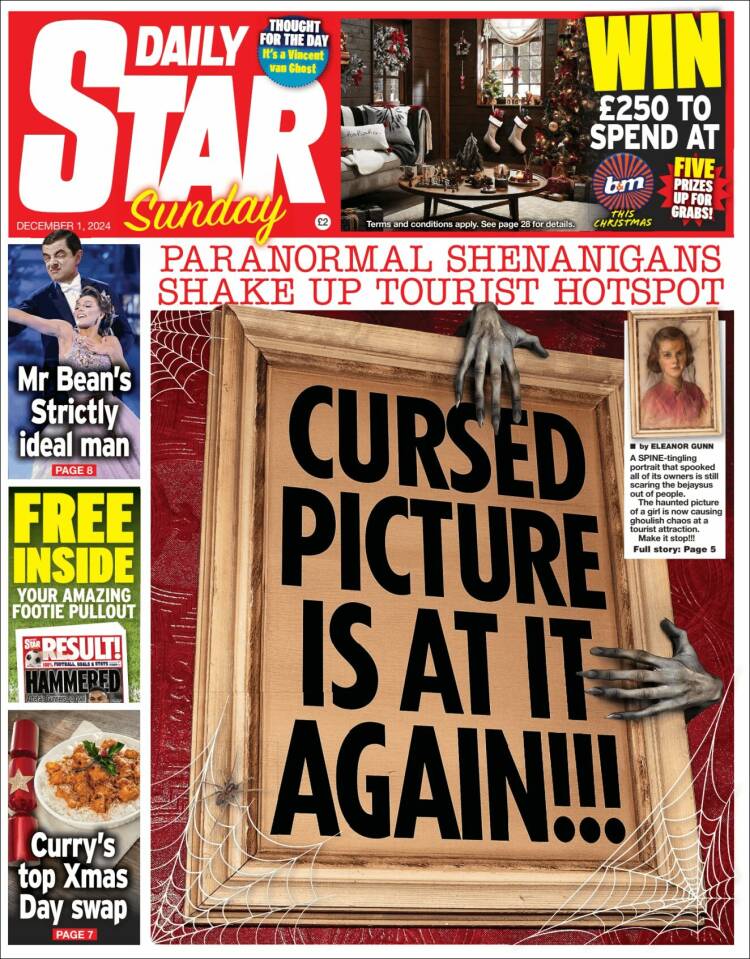 Portada de Daily Star (Reino Unido)