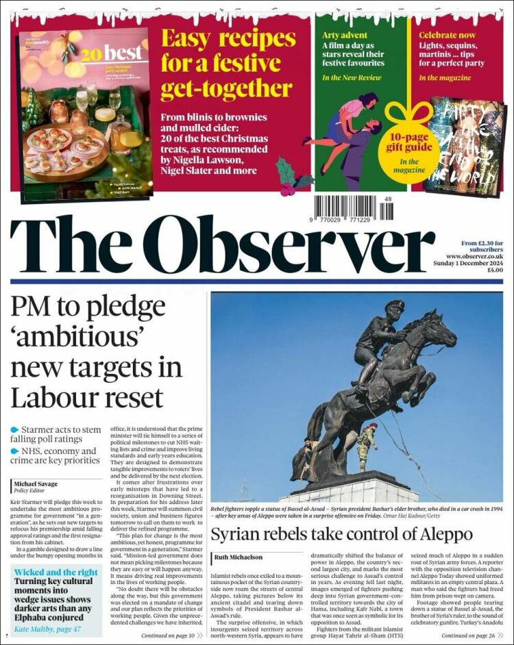 Portada de The Observer (United Kingdom)