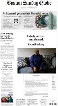 Portada de Boston Globe (USA)