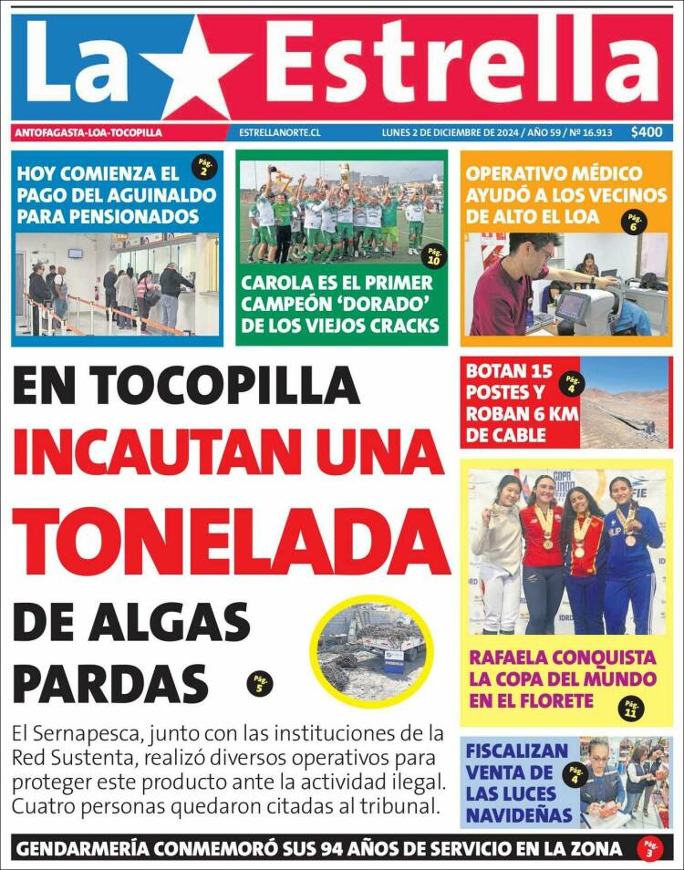 Portada de La Estrella del Norte (Chile)