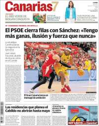 Portada de Canarias 7 (España)