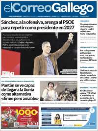 Portada de El Correo Gallego (España)