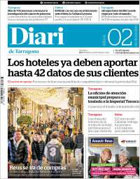 Portada de Diari de Tarragona (España)