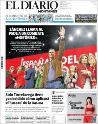 Portada de El Diario Montañés (España)