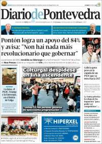 Portada de Diario de Pontevedra (España)