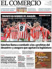 Portada de El Comercio - Gijón (España)