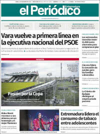 Portada de El Periódico de Extremadura (España)