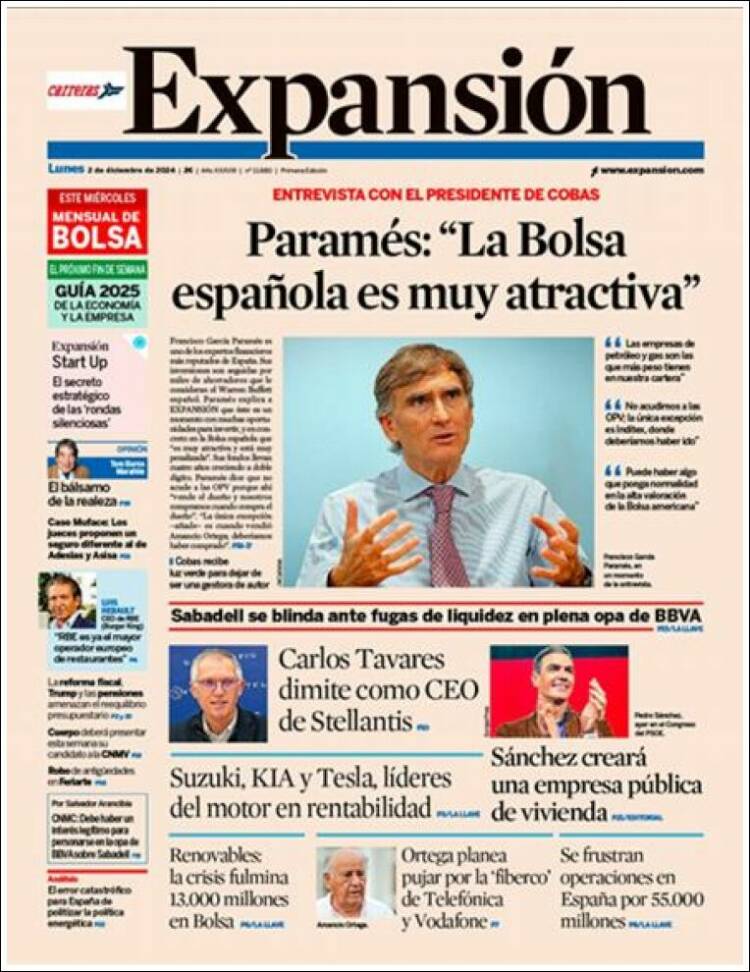 Portada de Expansión (Espa&ntilde;a)