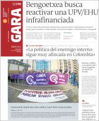 Portada de Gara (España)