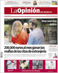 Portada de La Opinión de Murcia (España)