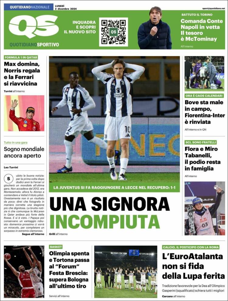 Portada de Quotidiano Sportivo (Italia)