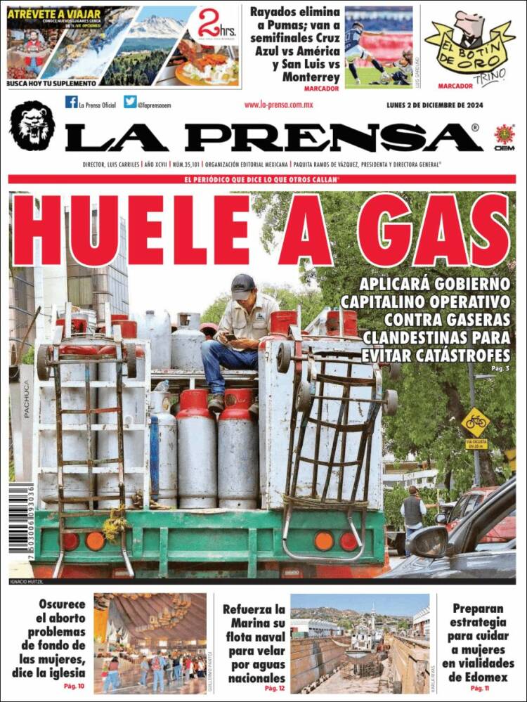 Portada de La Prensa (M&eacute;xico)