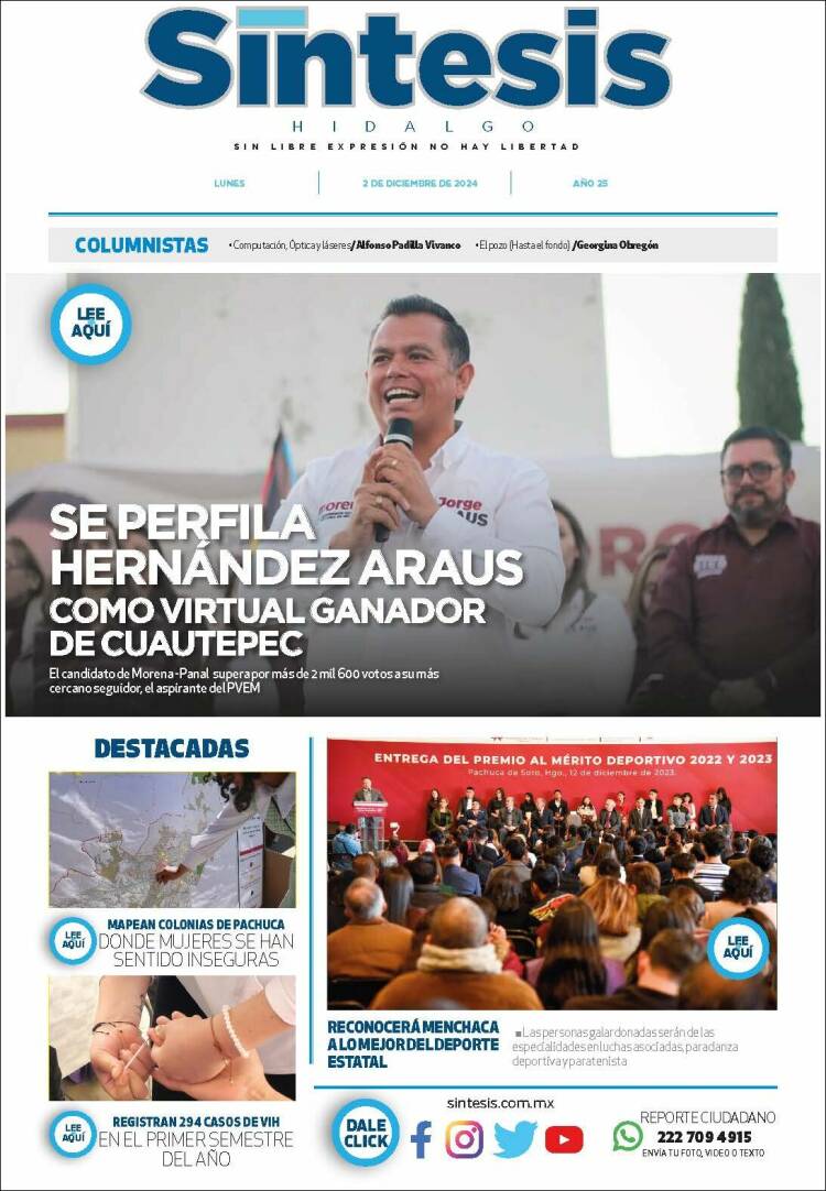 Portada de Sistesis - Hidalgo (M&eacute;xico)