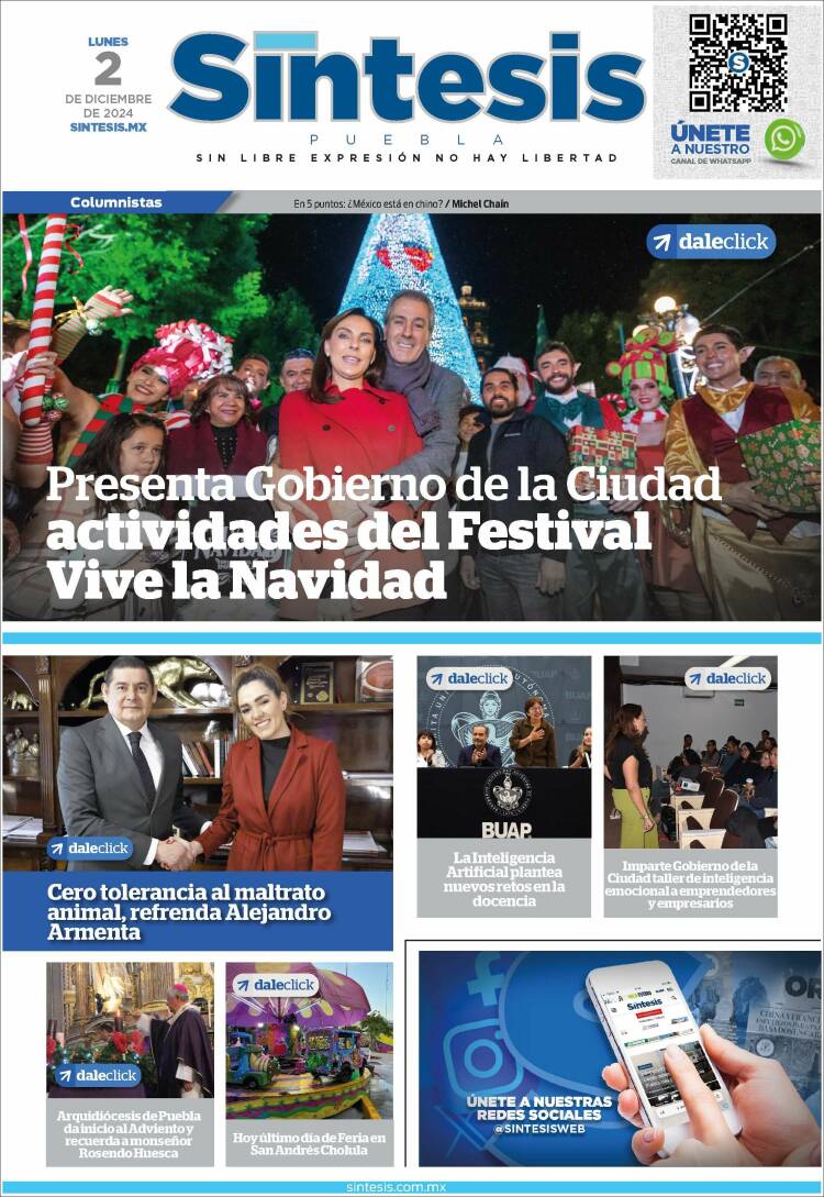 Portada de Síntesis - Puebla (M&eacute;xico)