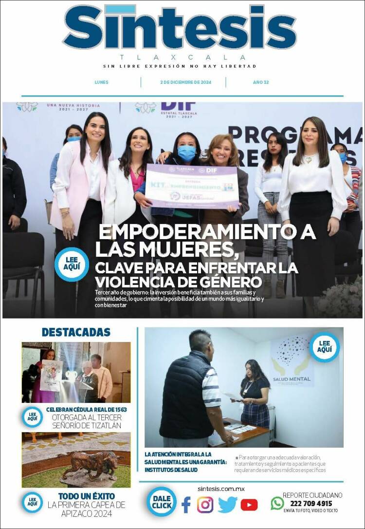 Portada de Síntesis de Tlaxcala (M&eacute;xico)