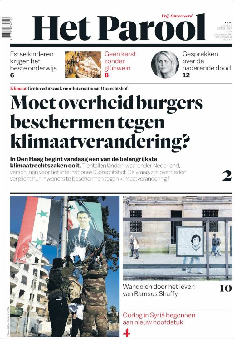Portada de Het Parool (Pa&iacute;ses Bajos)