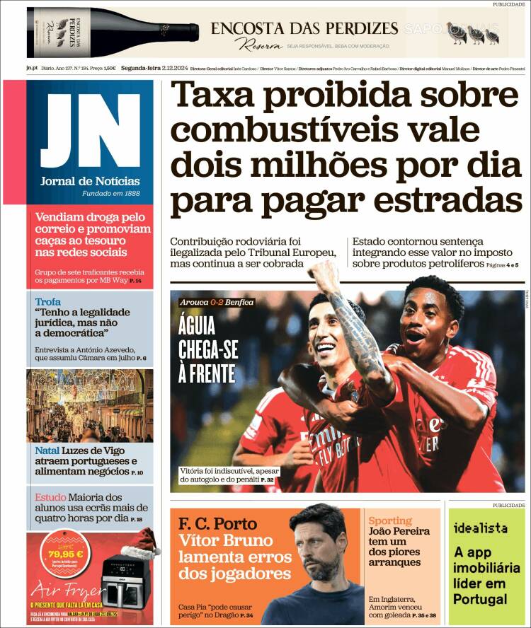 Portada de Jornal de Notícias (Portugal)