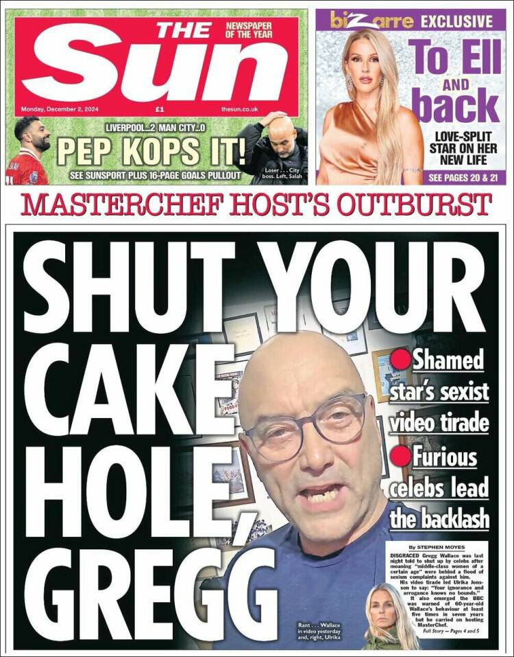 Portada de The Sun (Reino Unido)