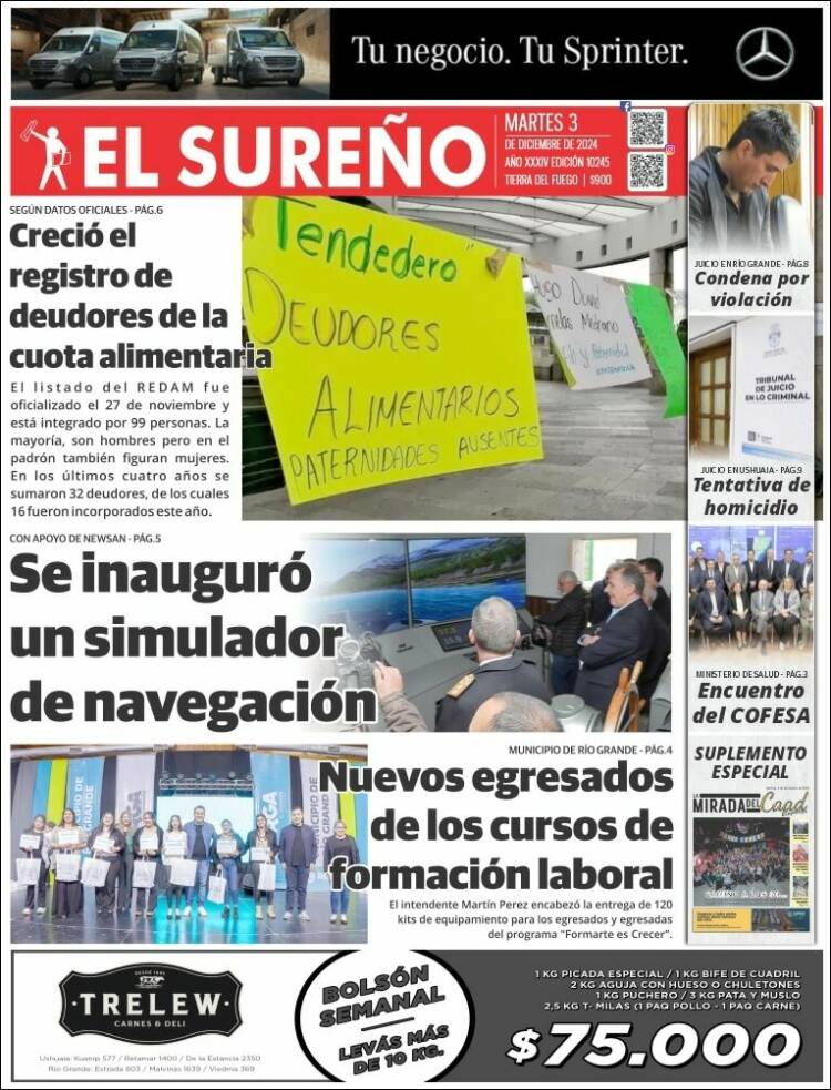 Portada de Diario El Sureño (Argentine)